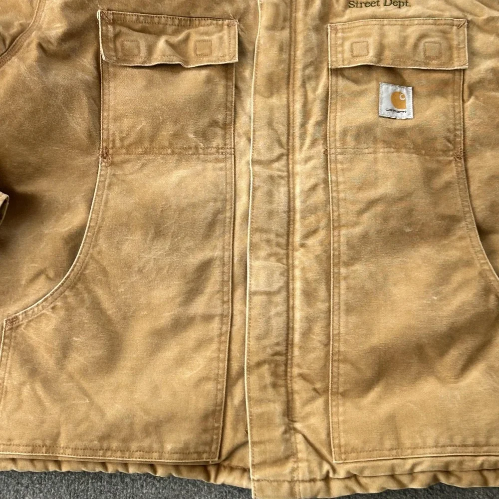 Carhartt Traditional Coat‎ Mens 2XL Brown Duck C03 Quilted Lined Workwear USA
